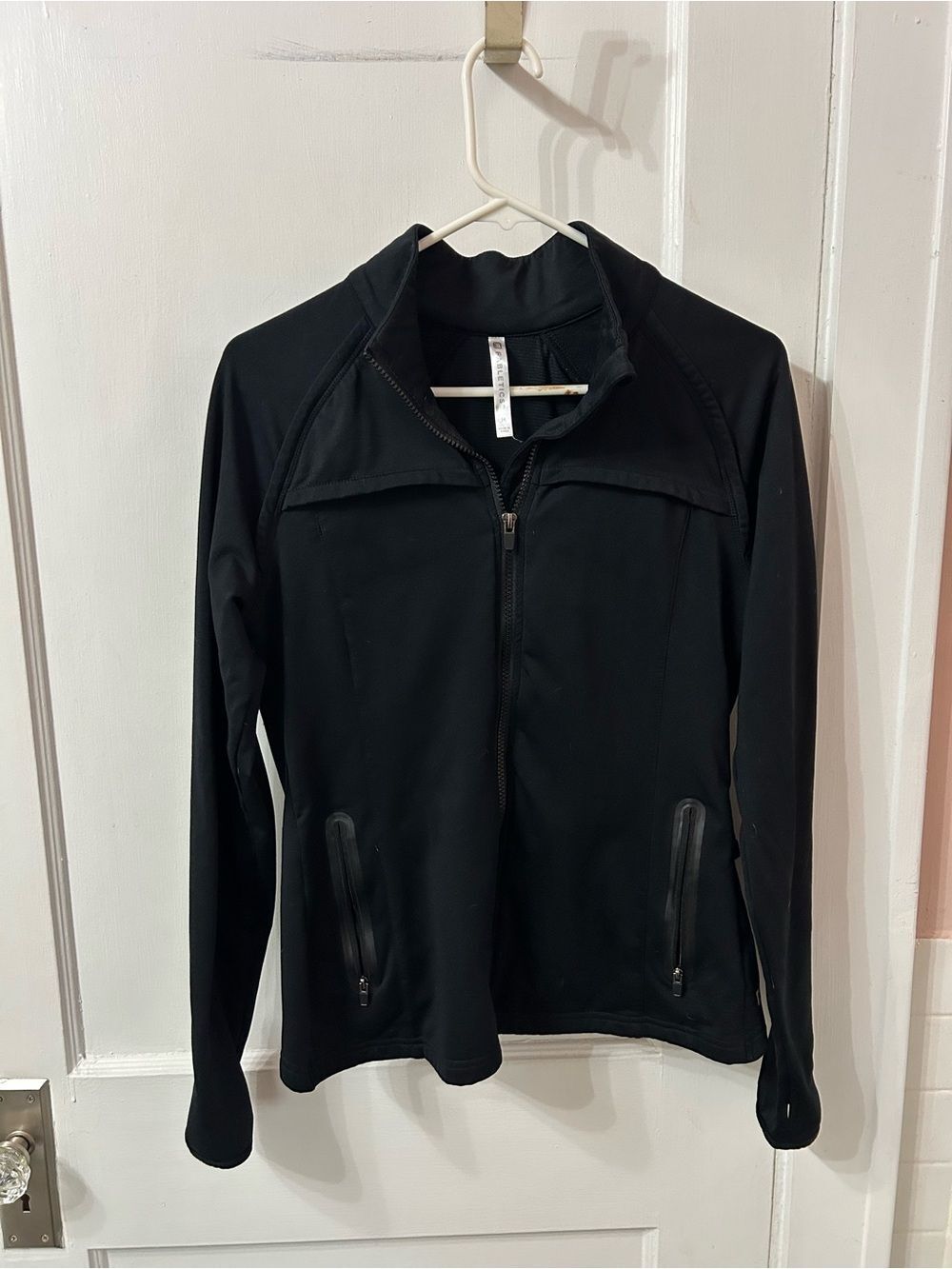 Fabletics Black Full-Zip Performance Jacket